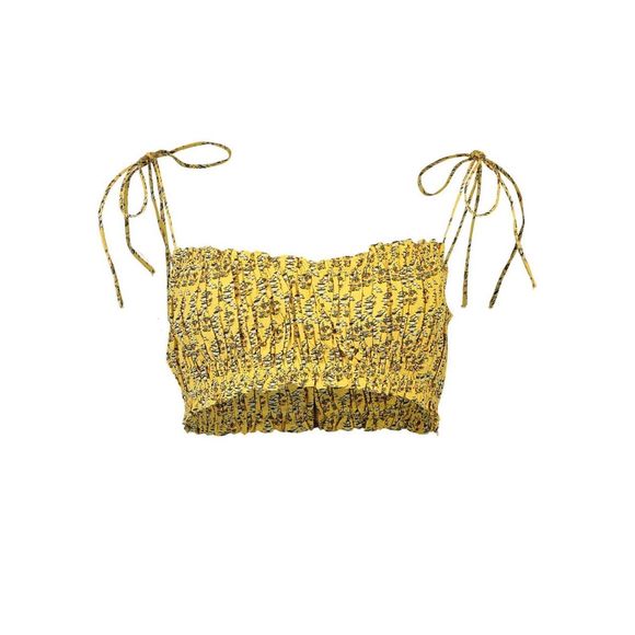 Rhode Pari Cropped Top Jawahar Garden Golden Size 8 - Picture 2 of 10